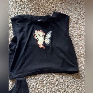 Burning Butterfly Shein CropTop